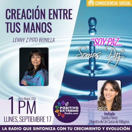 CREACION ENTRE TUS MANOS LUNES SEPTIEMBRE 17